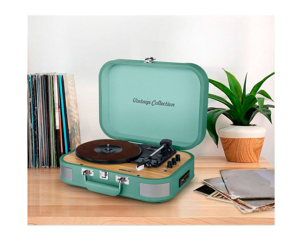 MUSE MT-201 WG GREEN / TOCADISCOS CON ALTAVOCES - detalle