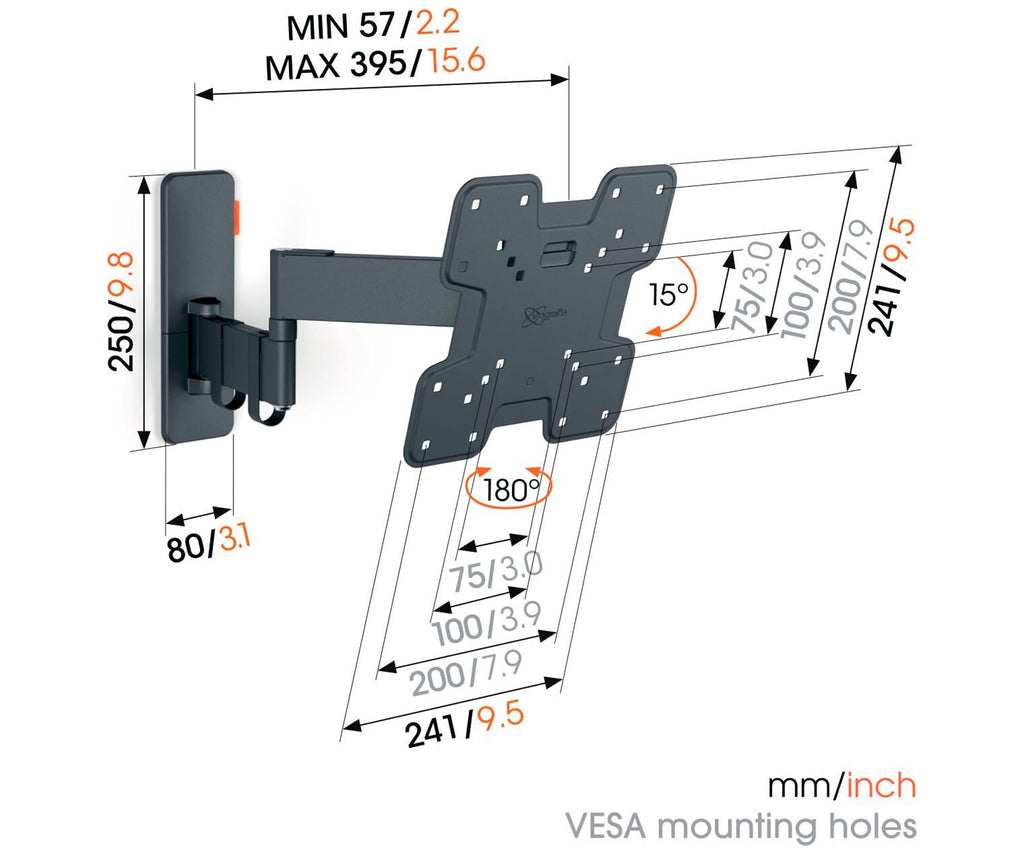 VOGEL'S TVM 1243 SOPORTE DE PARED PARA TV / 19" A 43" - detalle
