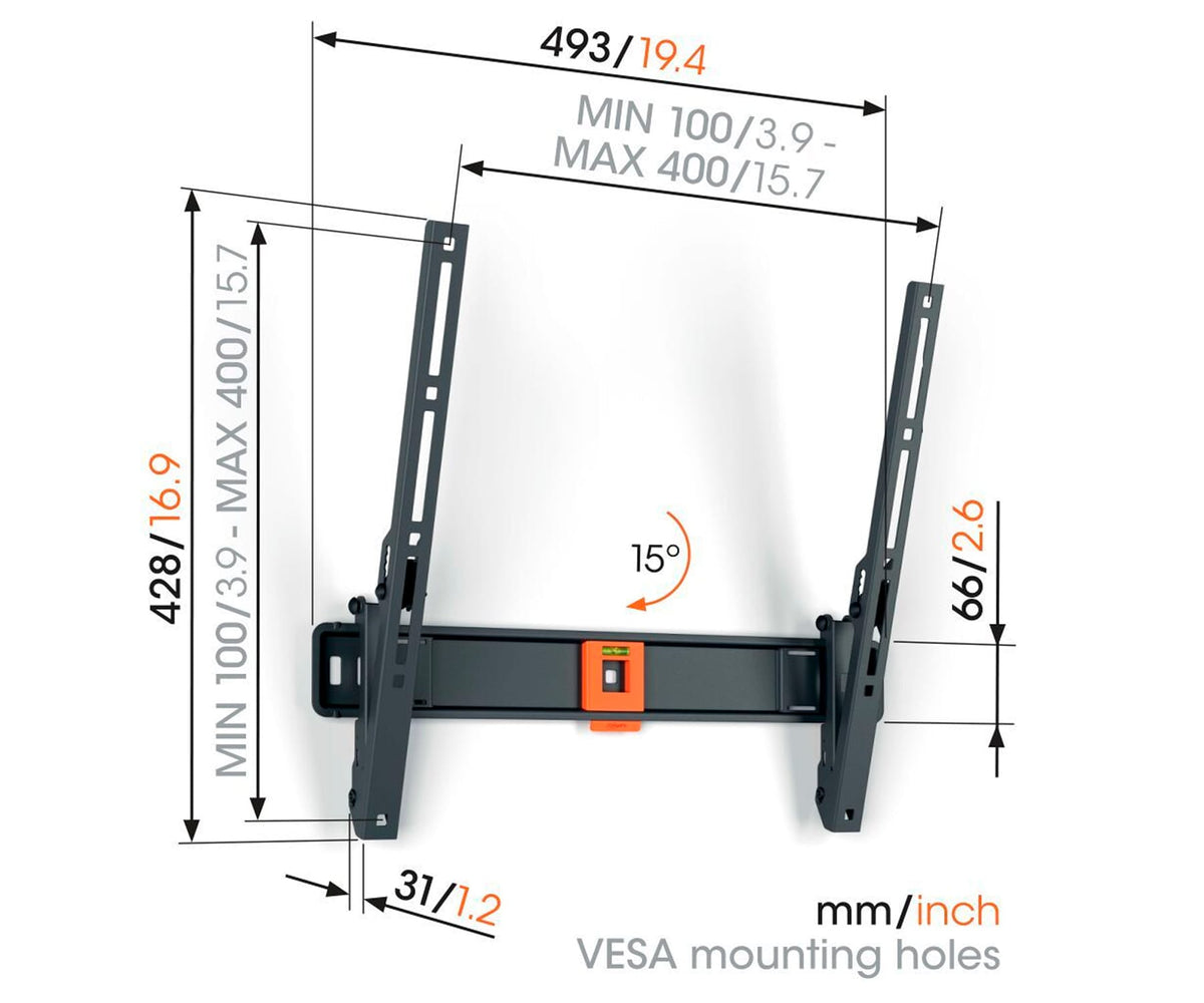 VOGEL'S TVM 1413 SOPORTE DE PARED PARA TV / 32" A 65" - detalle