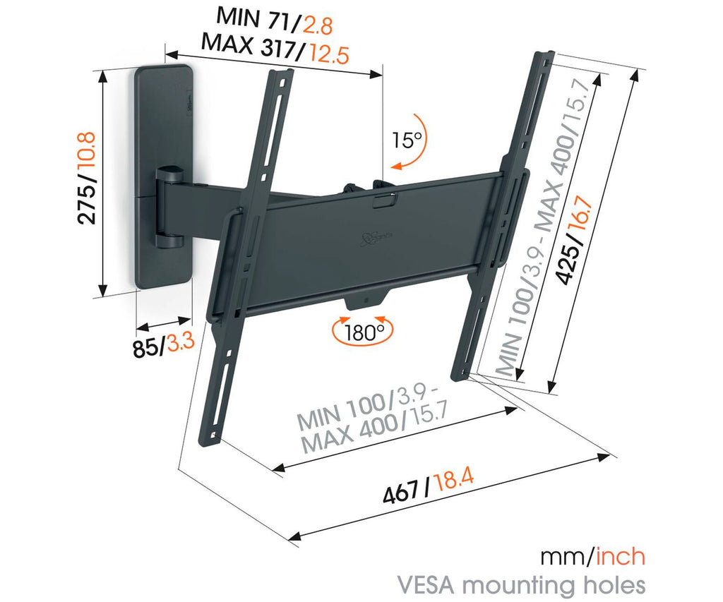 VOGEL'S TVM 1423 SOPORTE DE PARED PARA TV / 32" A 65" - detalle
