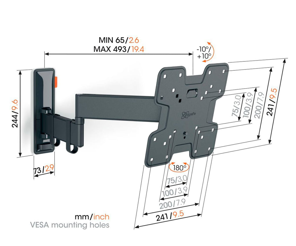 VOGEL'S TVM 3243 SOPORTE DE PARED PARA TV / 19" A 43" - detalle