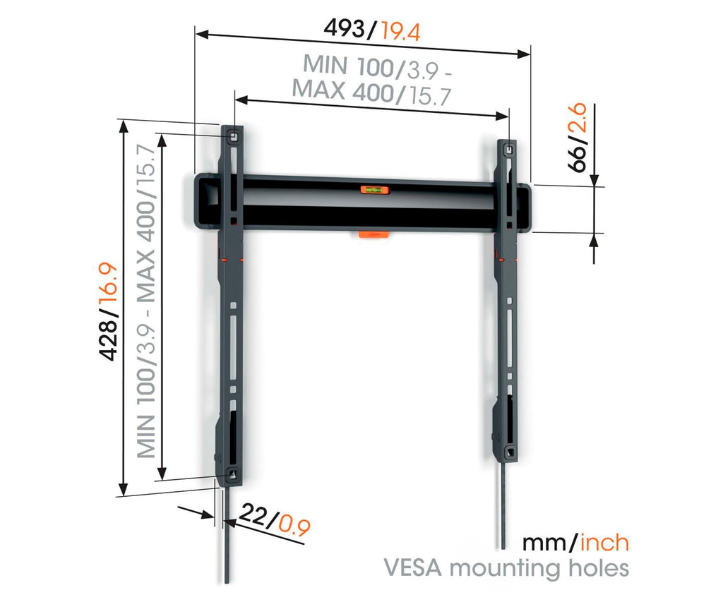 VOGEL'S TVM 3403 SOPORTE DE PARED PARA TV / 32" A 77" - detalle