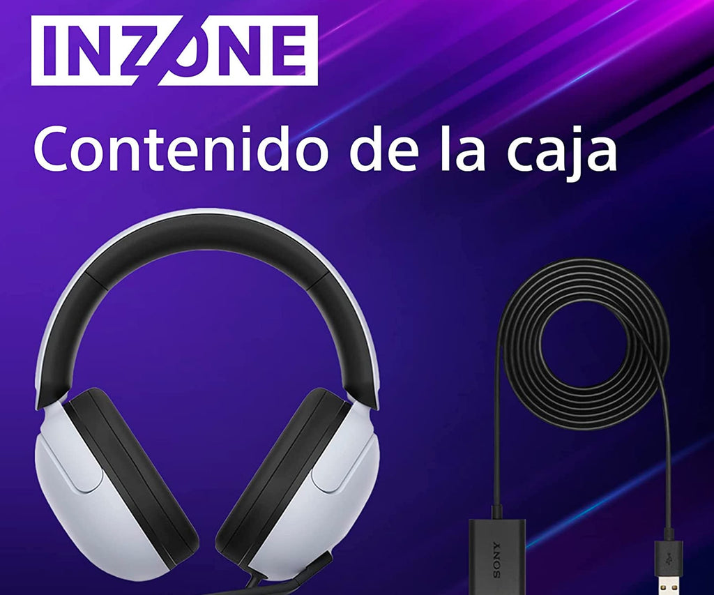 SONY INZONE H3 WHITE / AURICULARES OVEREAR CON CABLE - detalle