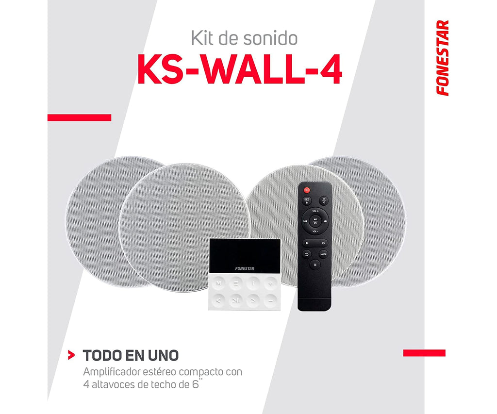FONESTAR KS-WALL-4 WHITE / ALTAVOCES DE MEGAFONÍA - detalle