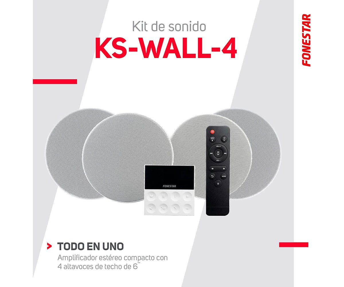 FONESTAR KS-WALL-4 WHITE / ALTAVOCES DE MEGAFONÍA - detalle