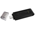 KINGSTON DATATRAVELER 70 BLACK / PENDRIVE 64GB USB-C 3.2
