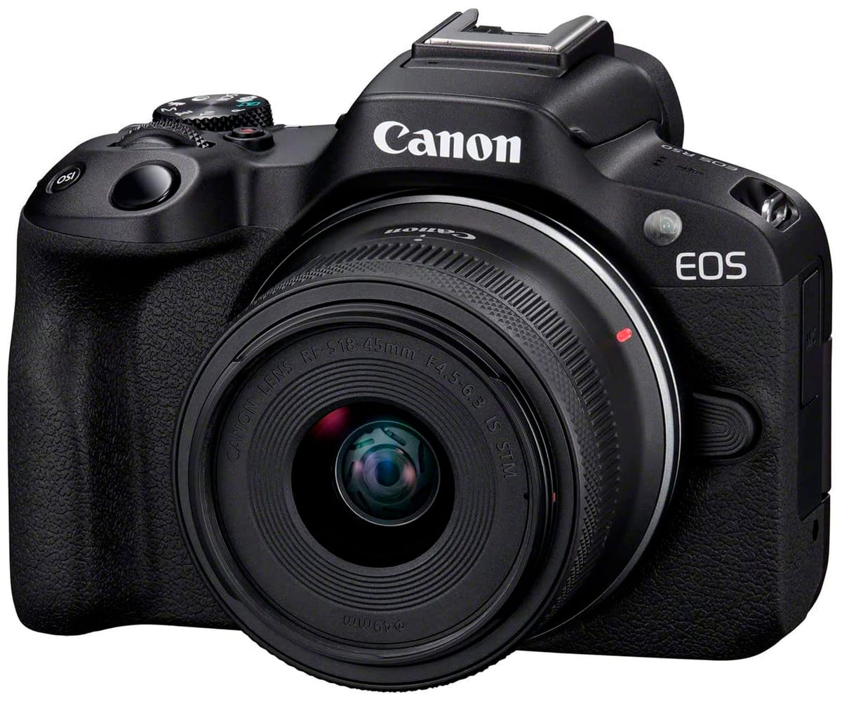 CANON EOS R50 BLACK + OBJETIVO CANON RF-S 18-45MM IS STM / CÁMARA MIRRORLESS