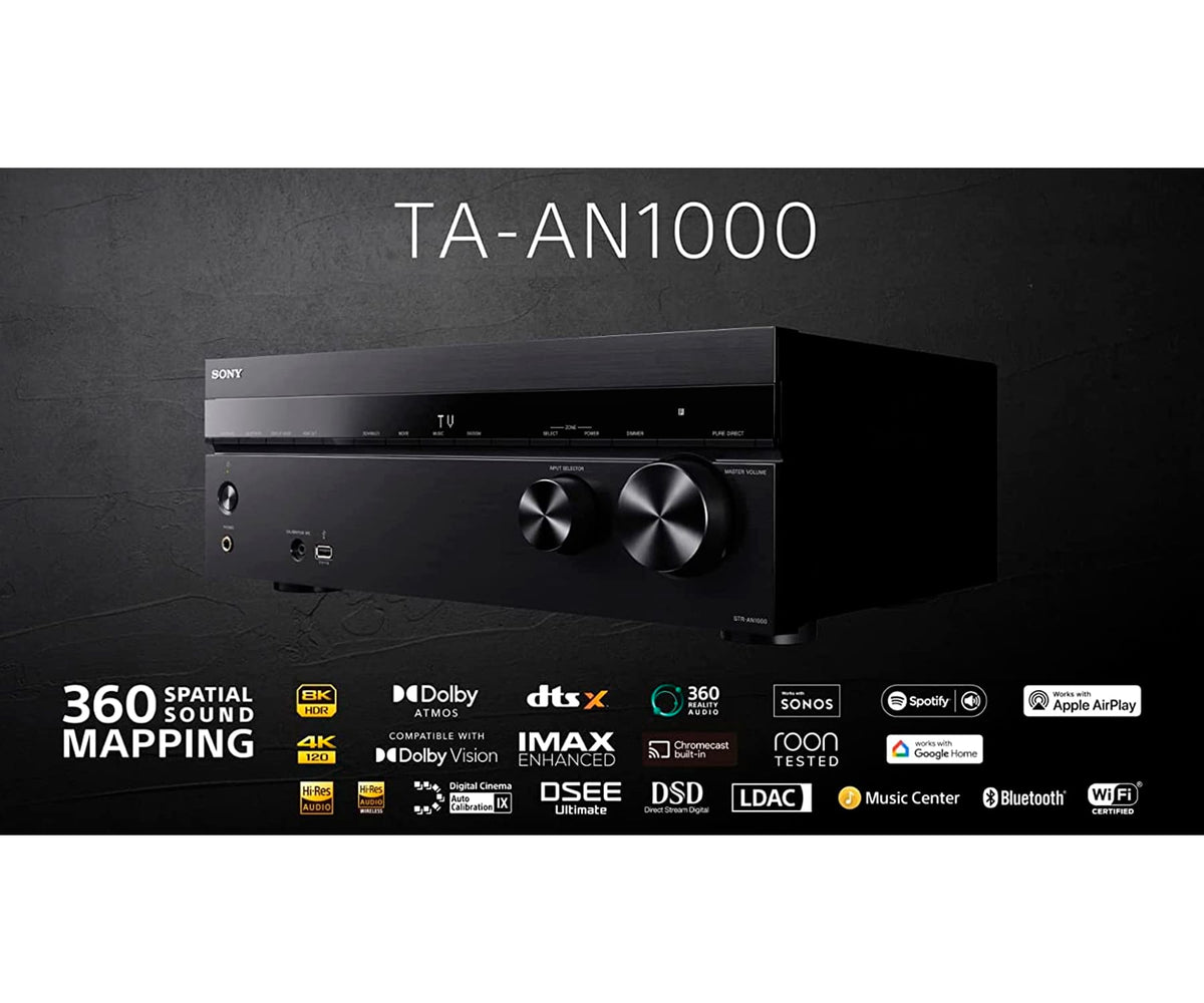 SONY TA-AN1000 BLACK / RECEPTOR AV 7.1CH 240W 4K - detalle