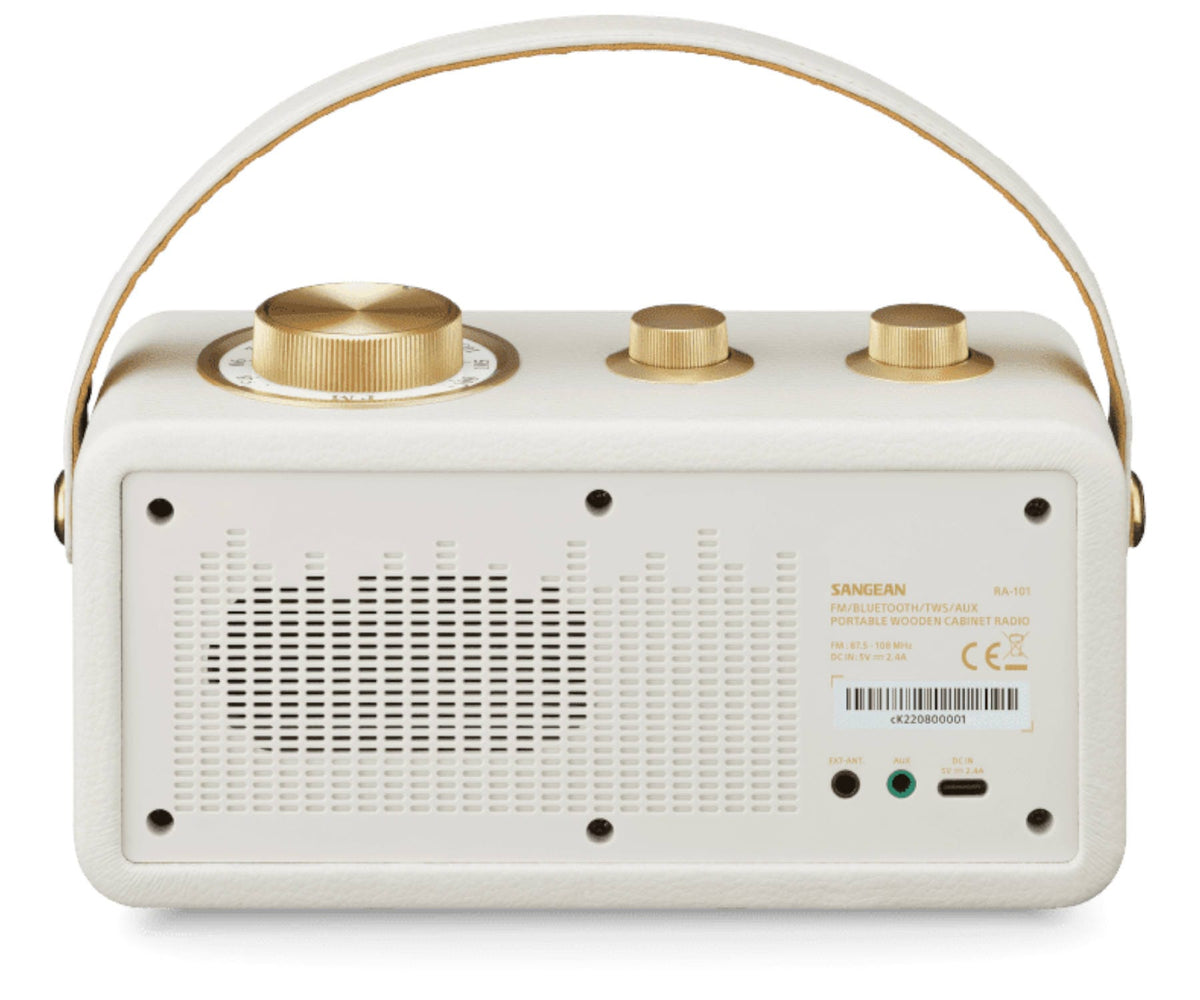 SANGEAN RA-101 IVORY GOLD / ALTAVOZ PORTÁTIL - detalle