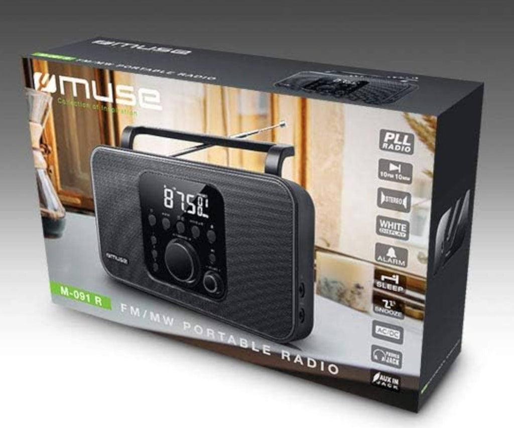 MUSE M-091 R BLACK / RADIO PORTÁTIL - detalle