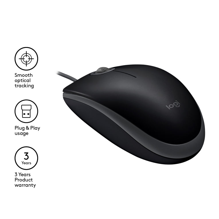 Logitech B110 Silent ratón Oficina Ambidextro USB tipo A Óptico 1000 DPI