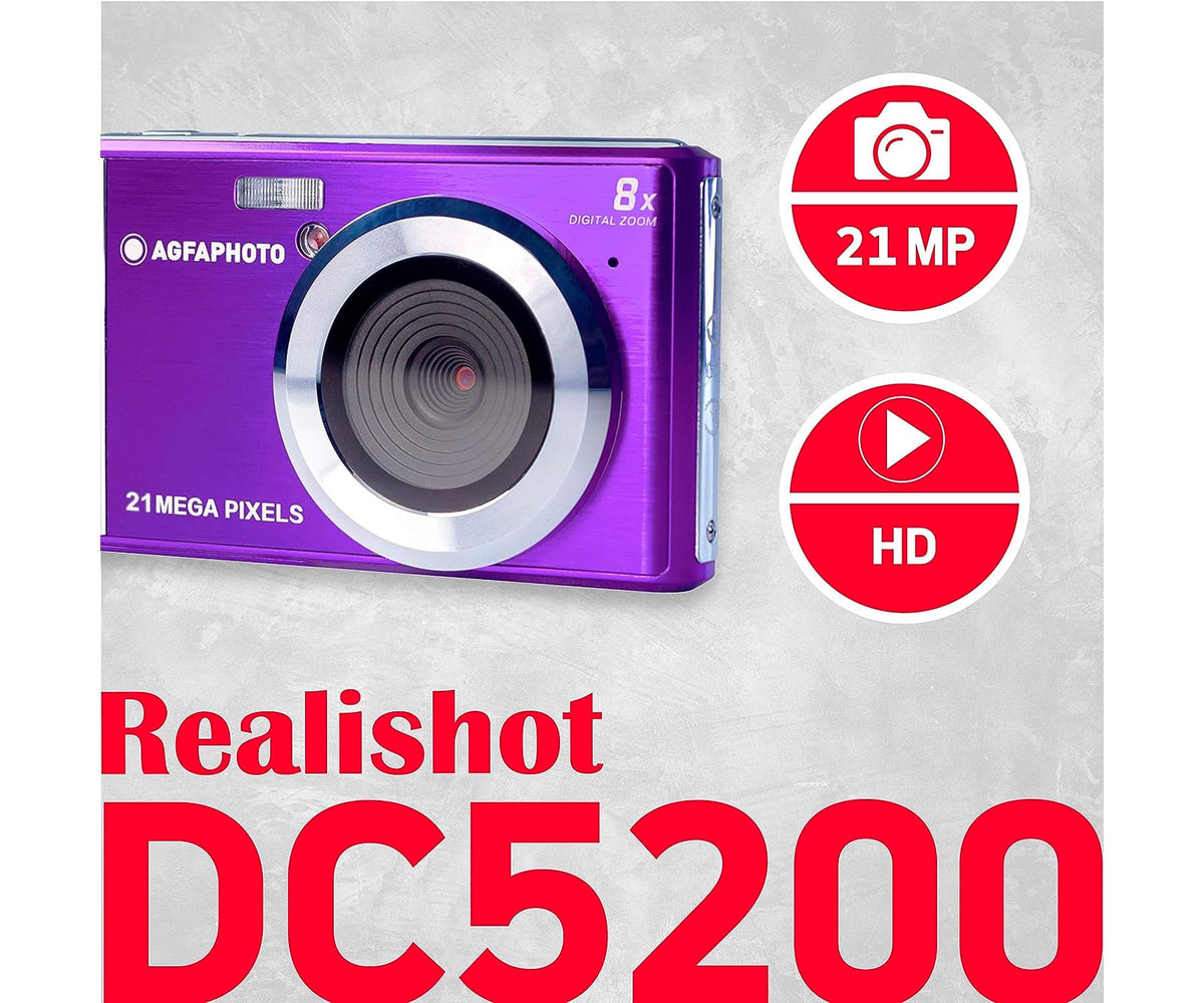 AGFAPHOTO DC5200 VIOLET / CÁMARA COMPACTA - detalle
