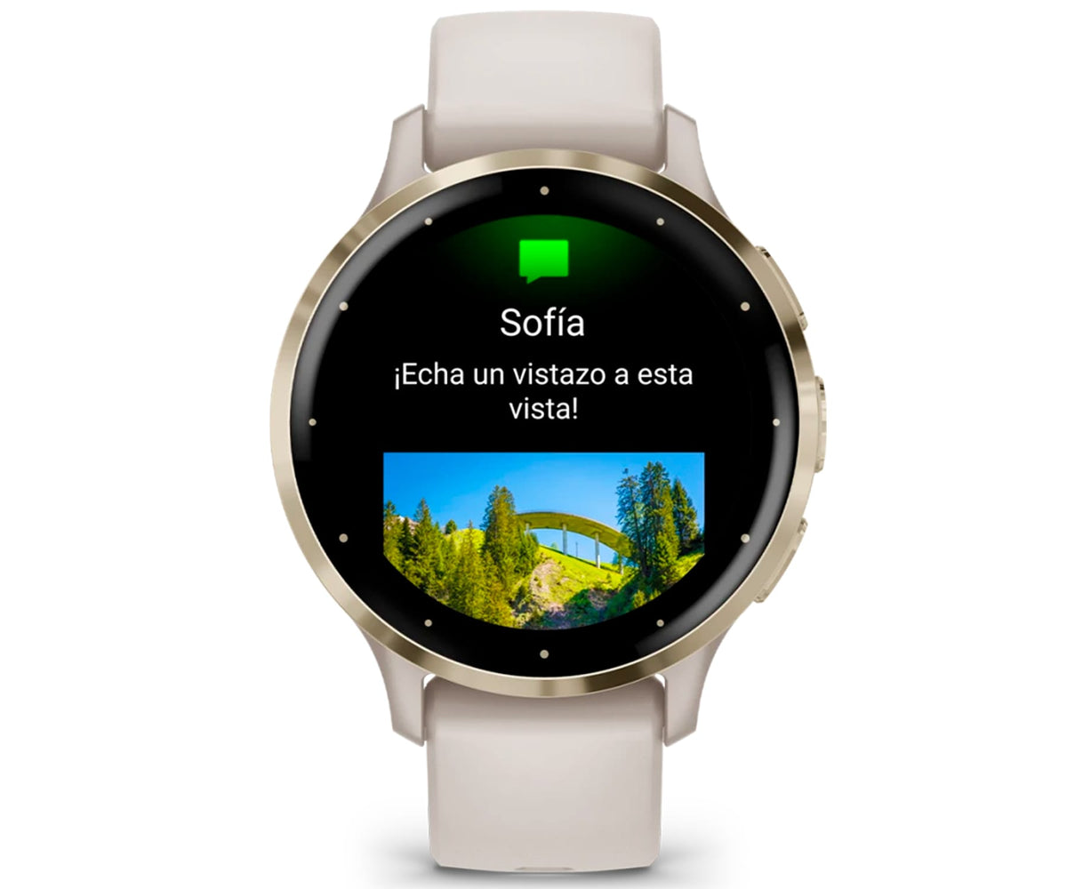 GARMIN VENU 3S IVORY + SOFT GOLD / SMARTWATCH 41MM - detalle