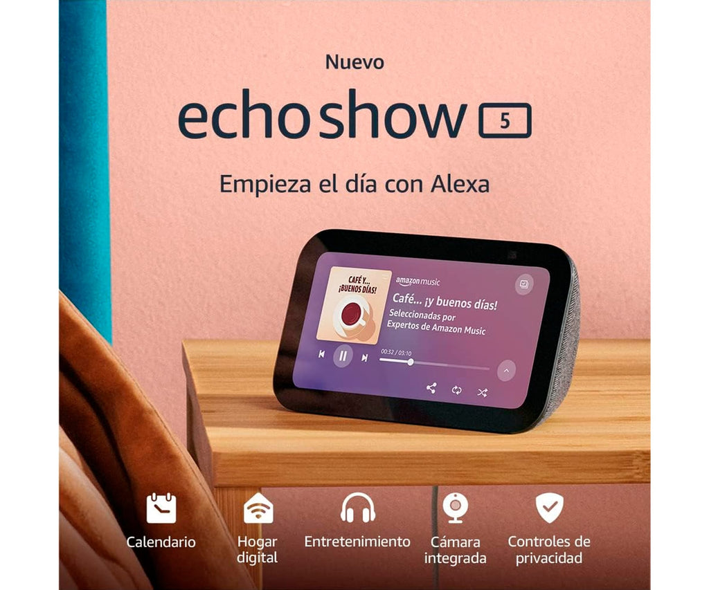 AMAZON ECHO SHOW 5 (3ª GENERACIÓN) ANTRACITA / PANTALLA INTELIGENTE - detalle