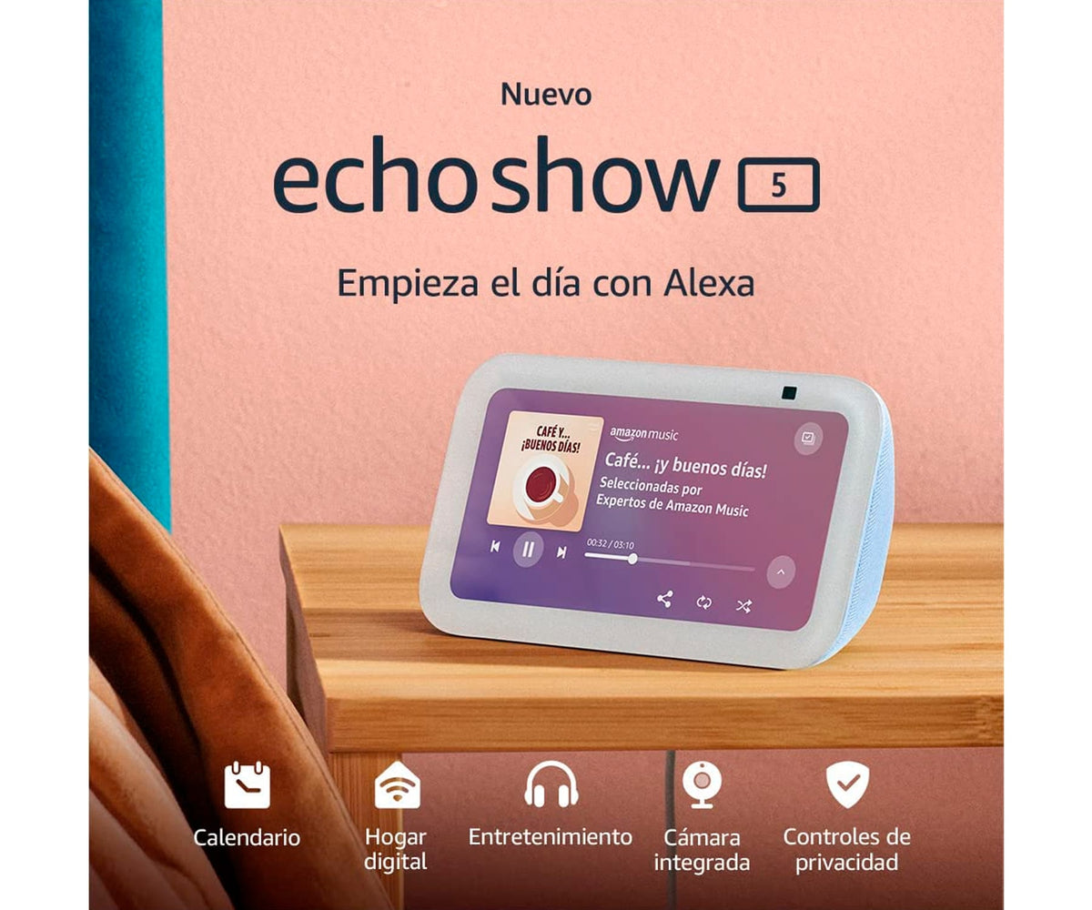 AMAZON ECHO SHOW 5 (3ª GENERACIÓN) GRIS AZULADO / PANTALLA INTELIGENTE - detalle