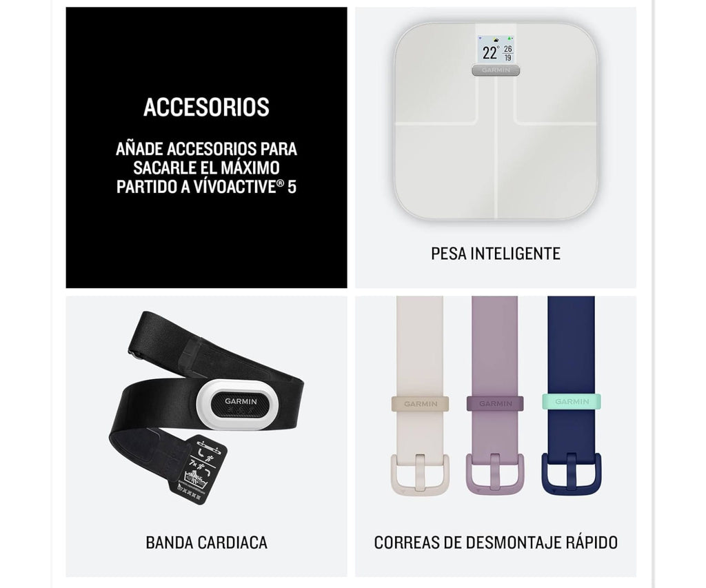 GARMIN VÍVOACTIVE 5 BLUE / SMARTWATCH 42MM - detalle