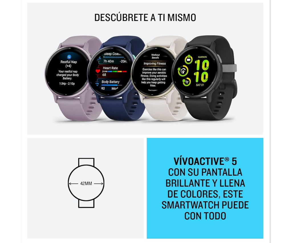 GARMIN VÍVOACTIVE 5 BLUE / SMARTWATCH 42MM - detalle