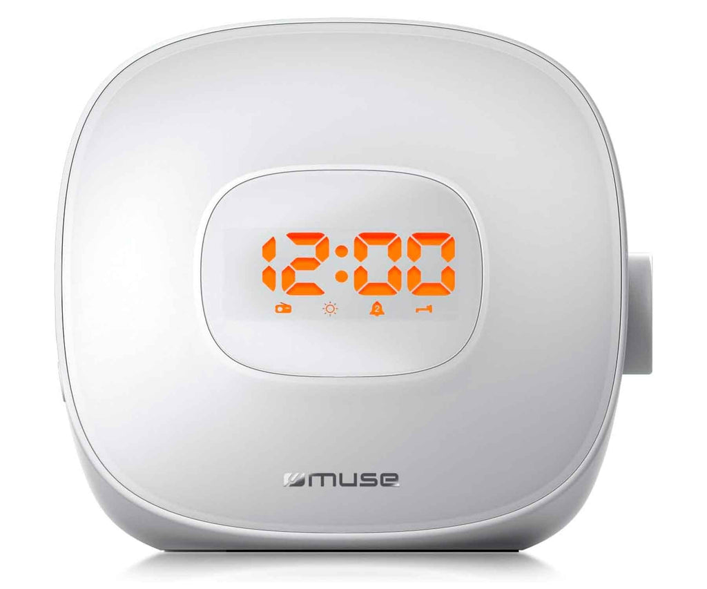 MUSE ML-198 CR WHITE / RADIO DESPERTADOR DE ESTANTERÍA - detalle