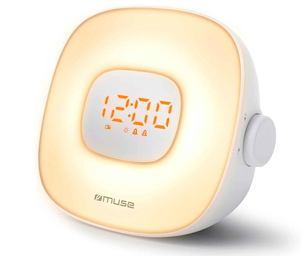 MUSE ML-198 CR WHITE / RADIO DESPERTADOR DE ESTANTERÍA
