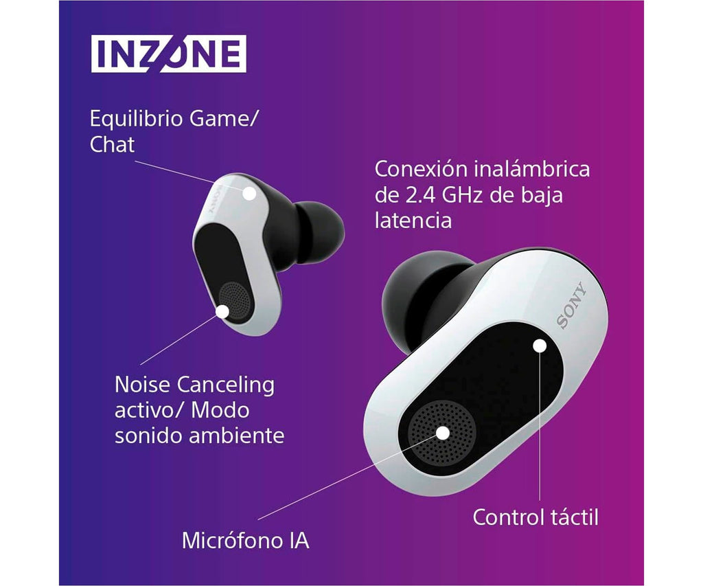 SONY WF-G700N WHITE / AURICULARES GAMING INEAR TRUE WIRELESS - detalle