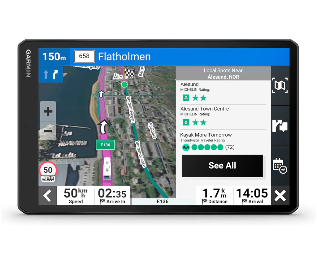 GARMIN CAMPER 1095 / NAVEGADOR GPS PARA AUTOCARAVANA 10" CON MAPAS DE EUROPA - detalle