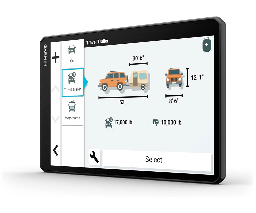 GARMIN CAMPER 1095 / NAVEGADOR GPS PARA AUTOCARAVANA 10" CON MAPAS DE EUROPA - detalle