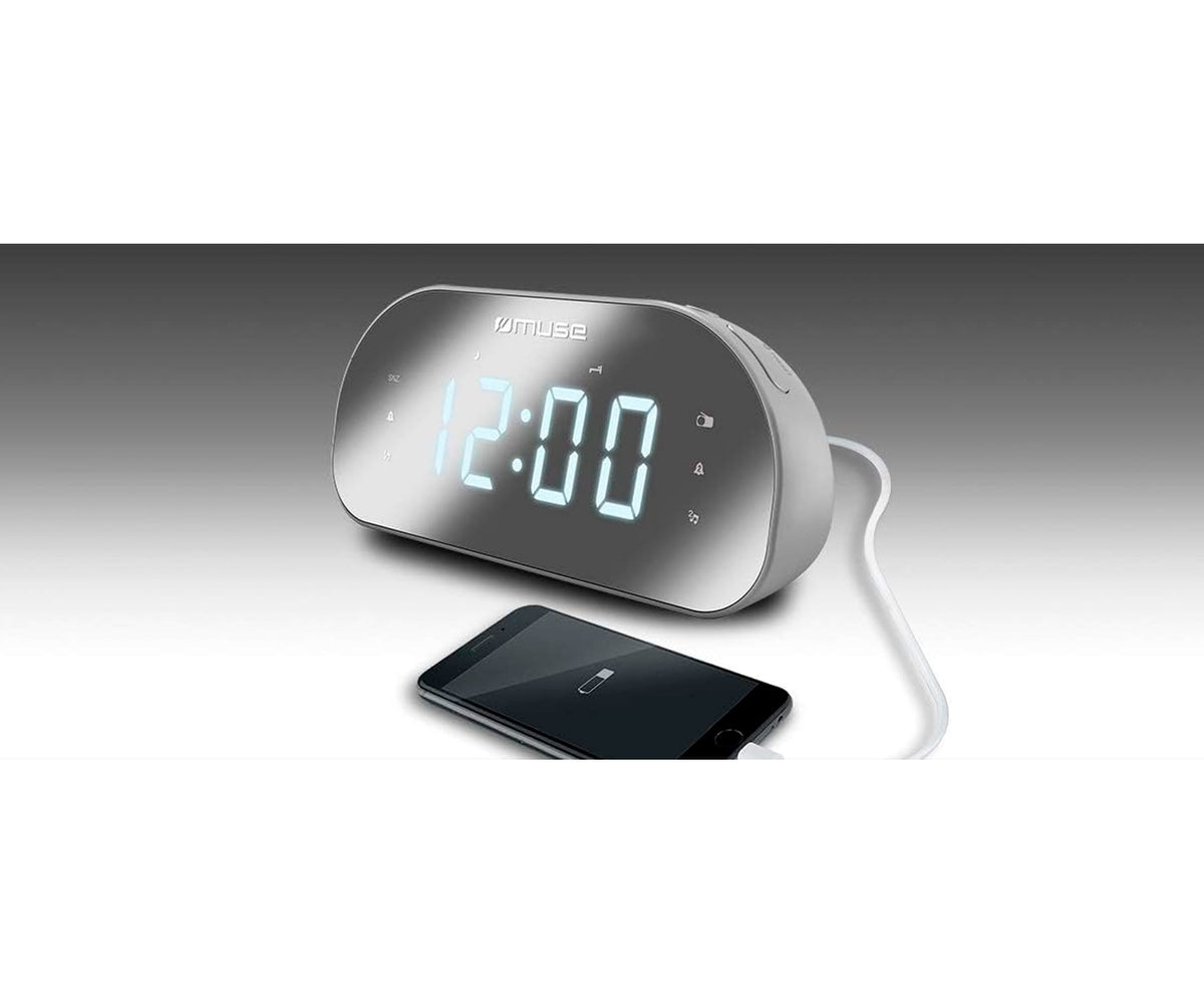 MUSE M-170 CMR WHITE / RADIO DESPERTADOR - detalle