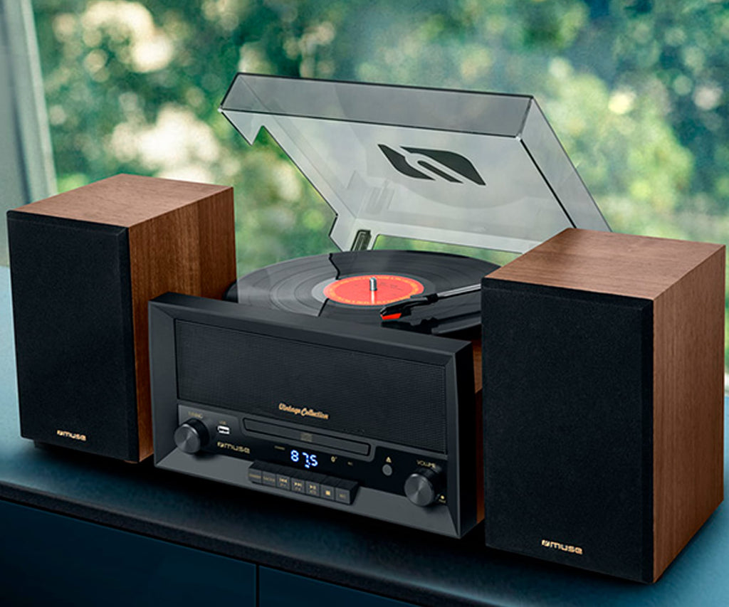 MUSE MT-120 MB WOOD / TOCADISCOS CON ALTAVOCES - detalle