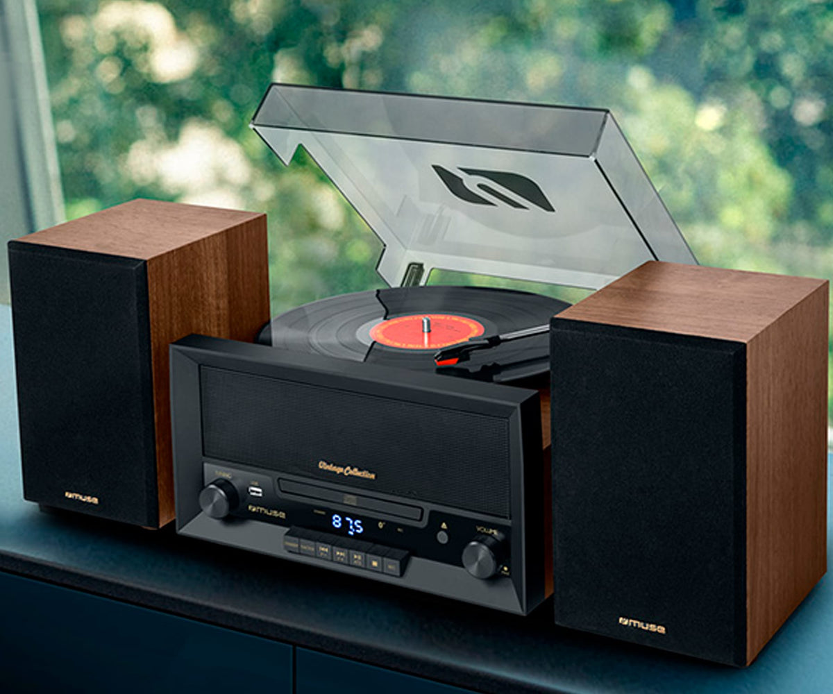 MUSE MT-120 MB WOOD / TOCADISCOS CON ALTAVOCES - detalle