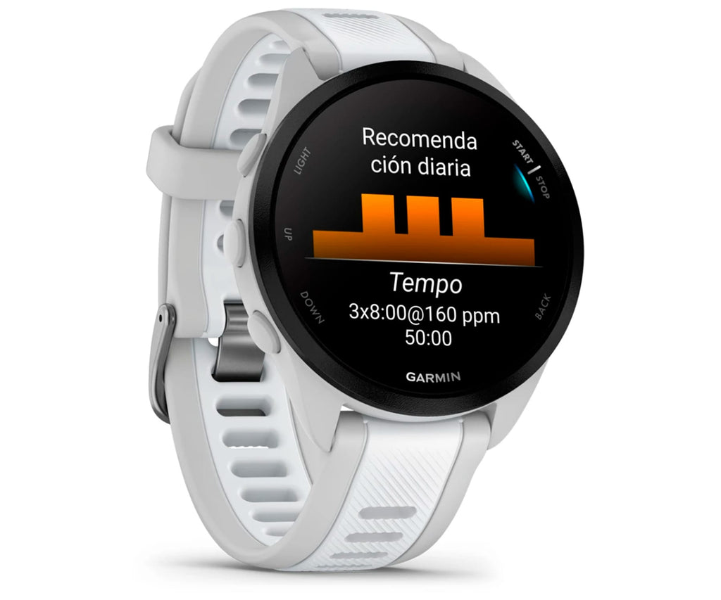 GARMIN FORERUNNER 165 GPS WHITE / SMARTWATCH 43MM - detalle