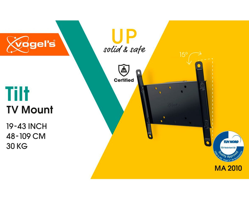 VOGEL'S MA2010-C1 NEGRO / SOPORTE DE PARED INCLINABLE PARA TV DE 19" A 43" - detalle
