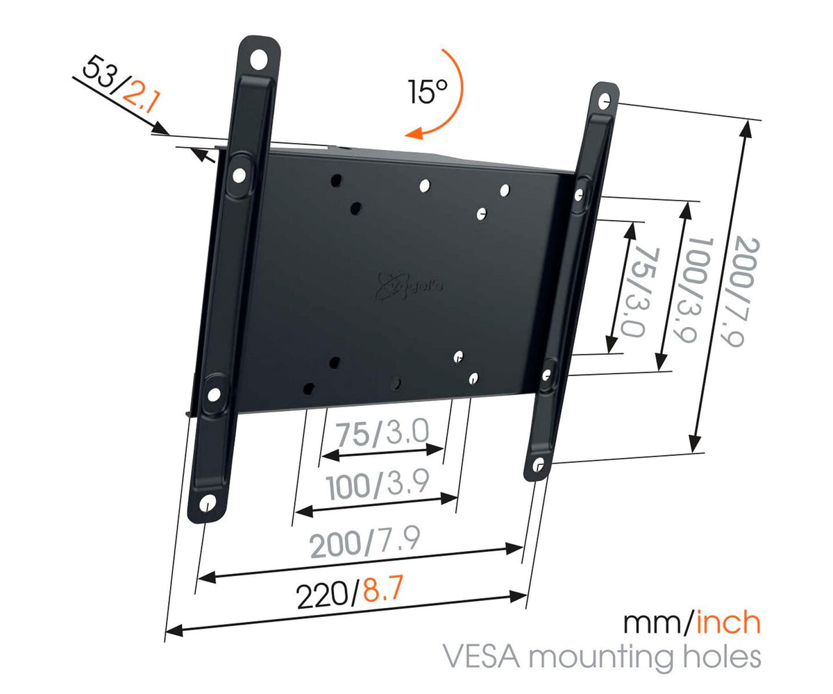 VOGEL'S MA2010-C1 NEGRO / SOPORTE DE PARED INCLINABLE PARA TV DE 19" A 43" - detalle