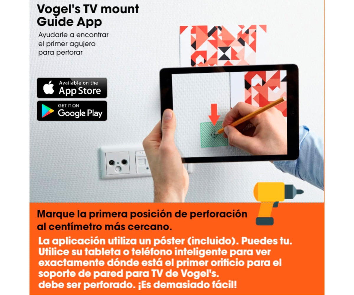 VOGEL'S THIN 515 EXTRATHIN BLACK / SOPORTE DE PARED PARA TV DE 40" A 65" / INCLINABLE - detalle
