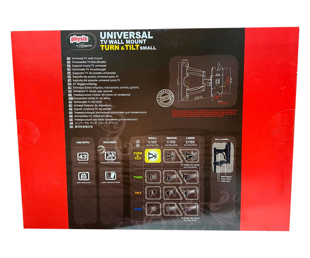 VOGEL'S PHW 400S FULL TURN / SOPORTE DE PARED PARA TV / 19" A 43" / ORIENTABLE E INCLINABLE - detalle