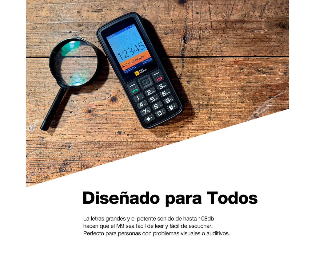 AGM M9 4G BLACK / RUGERIZADO / MÓVIL 2.4" - detalle