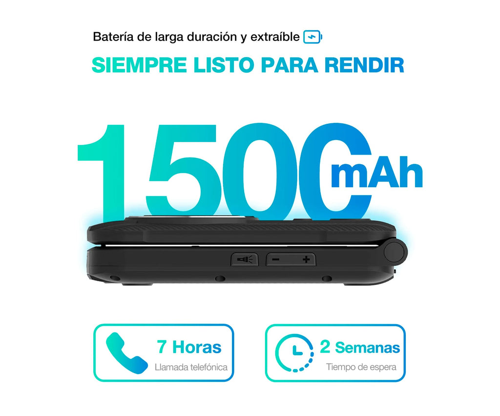 AGM M8 FLIP 4G BLACK / RUGERIZADO / MÓVIL 2.8" - detalle