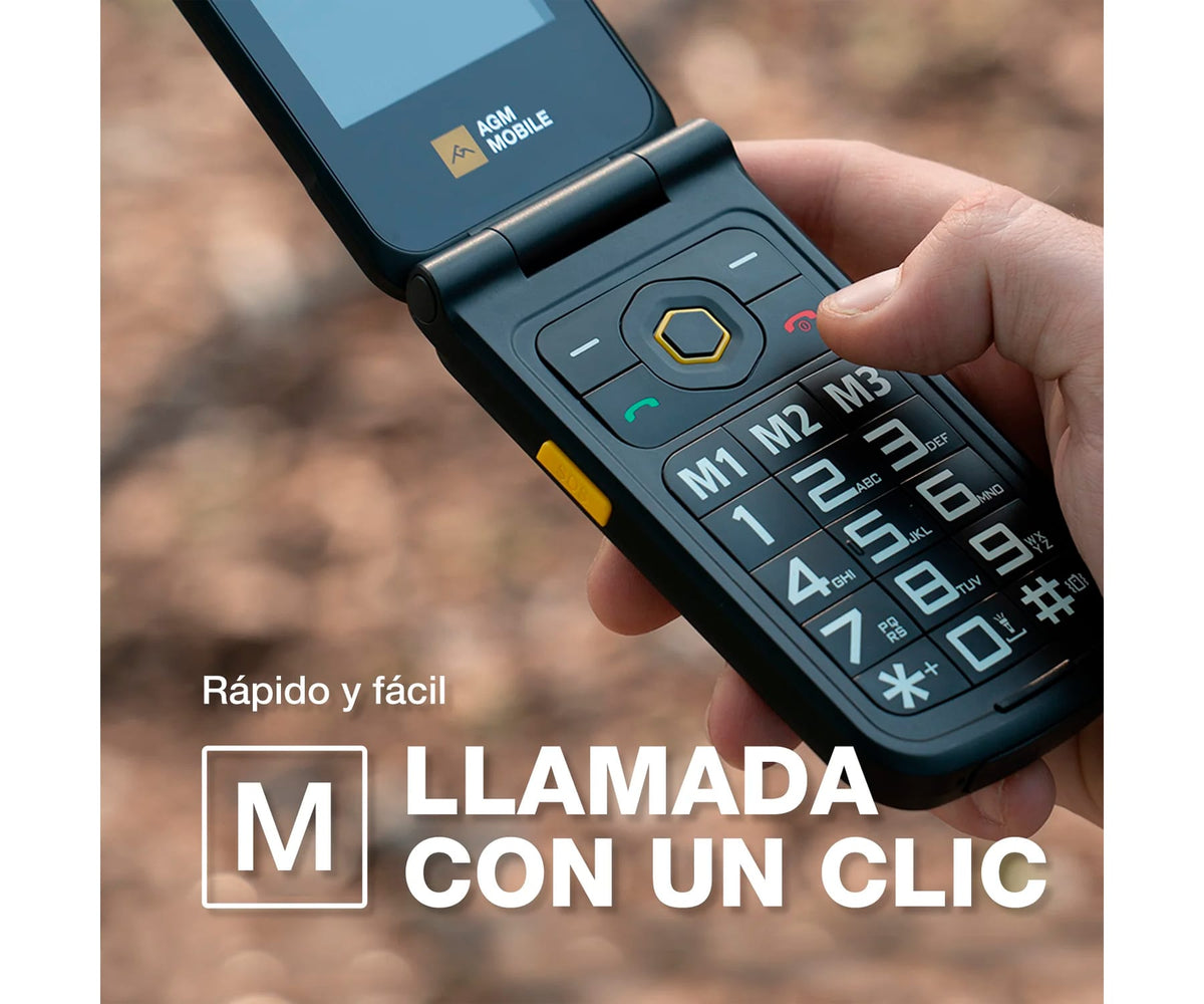 AGM M8 FLIP 4G BLACK / RUGERIZADO / MÓVIL 2.8" - detalle