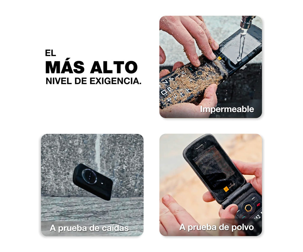 AGM M8 FLIP 4G BLACK / RUGERIZADO / MÓVIL 2.8" - detalle