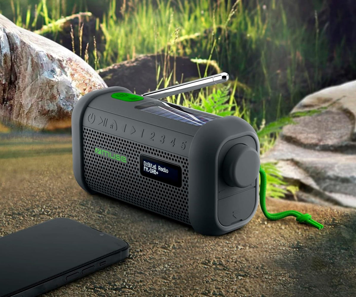 MUSE MH-08MB BLACK / RADIO PORTÁTIL SOLAR - detalle