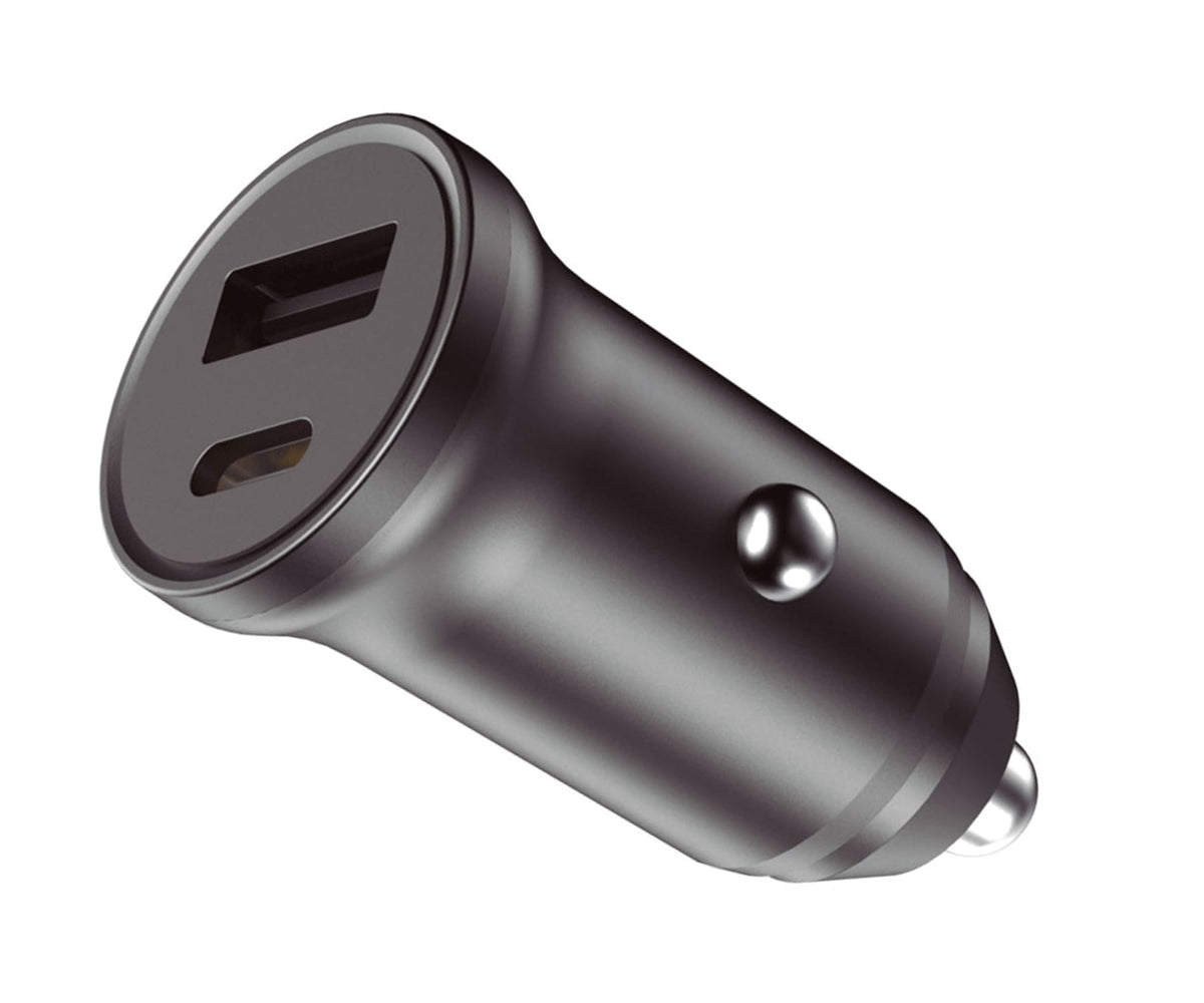 KSIX BXCRC20PD BLACK / CARGADOR USB-A + USB-C PARA COCHE 20W - detalle