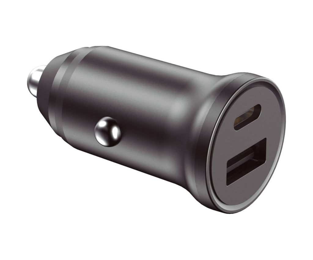 KSIX BXCRC20PD BLACK / CARGADOR USB-A + USB-C PARA COCHE 20W