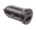 KSIX BXCRC20PD BLACK / CARGADOR USB-A + USB-C PARA COCHE 20W
