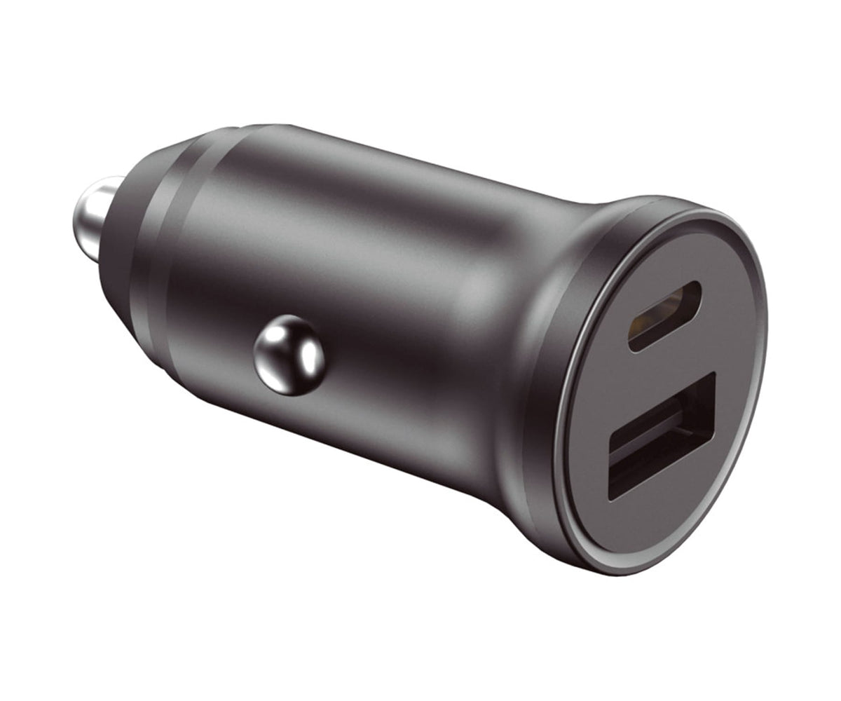 KSIX BXCRC20PD BLACK / CARGADOR USB-A + USB-C PARA COCHE 20W