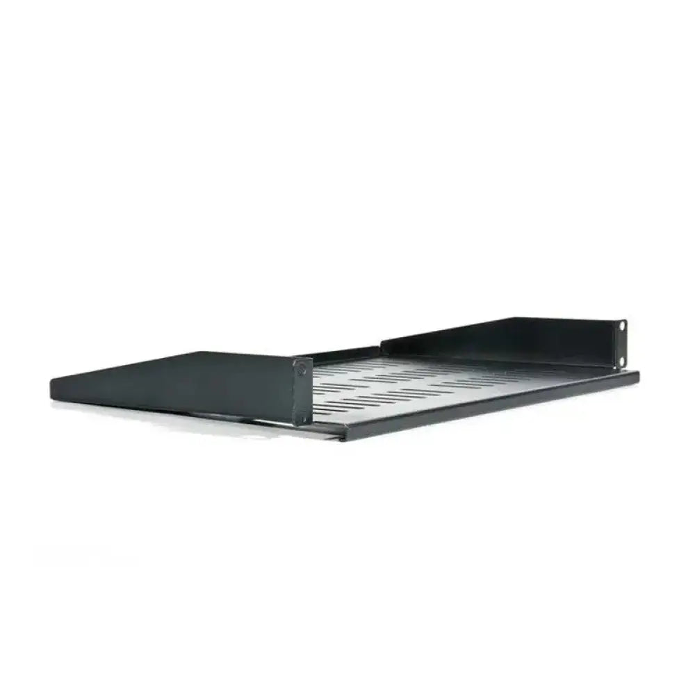 Bandeja frontal de 19" 1U para armario rack 2LAN, profundidad de 250mm, soporte para equipos electrónicos en rack.