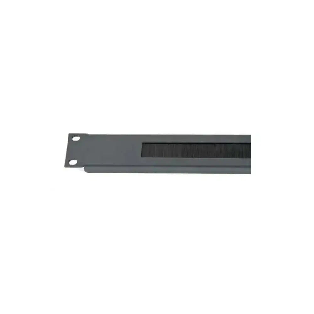 Panel pasacables de cepillo 19" 1U de metal para armarios rack 2LAN, con diseño resistente y compacto para organización de cables.
