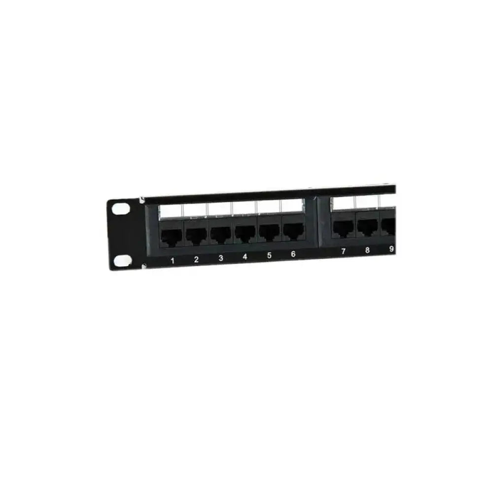 Panel de parcheo 2LAN CAT6 de 19 pulgadas con 24 puertos UTP para armarios rack y accesorios de red.