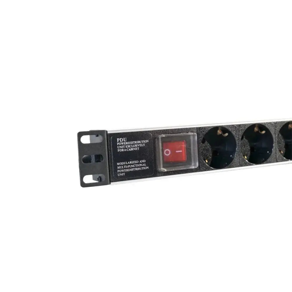 2LAN Regleta 19" 8 Schukos Interruptor - detalle