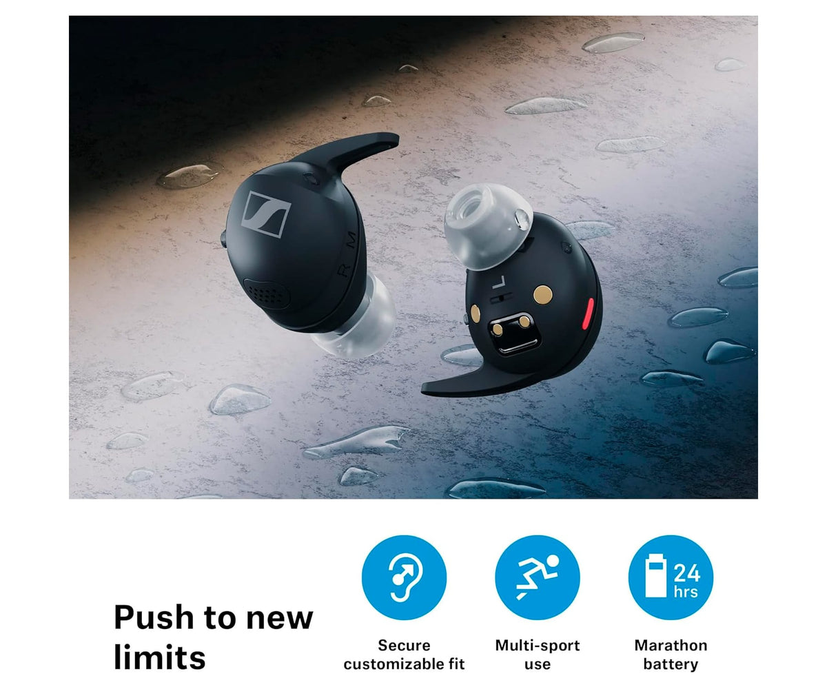 SENNHEISER MOMENTUM SPORT BLACK / AURICULARES INEAR TRUE WIRELESS - detalle