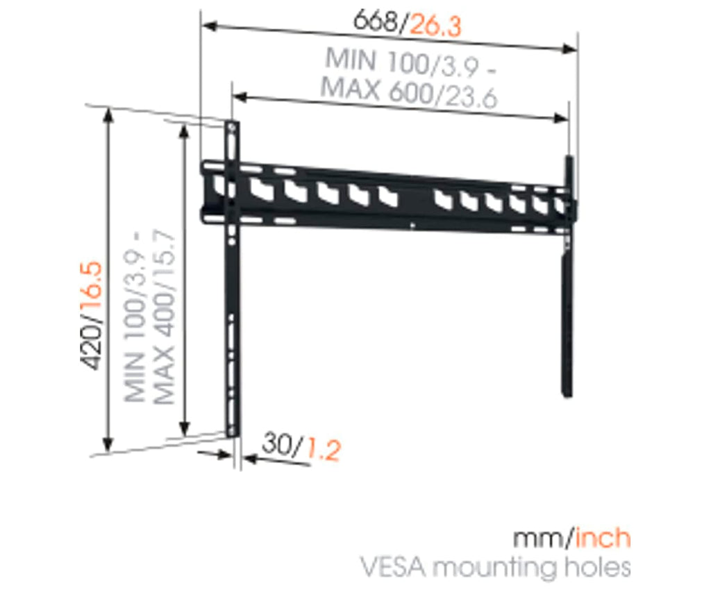 VOGEL'S MA4000-C1 BLACK / SOPORTE DE PARED PARA TV DE 40" A 80" - detalle