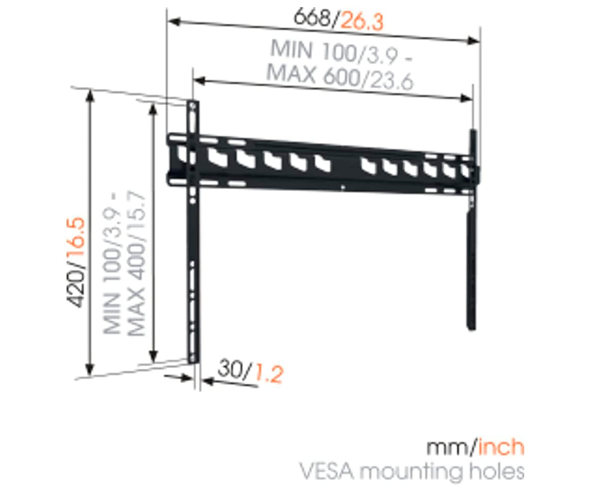 VOGEL'S MA4000-C1 BLACK / SOPORTE DE PARED PARA TV DE 40" A 80" - detalle